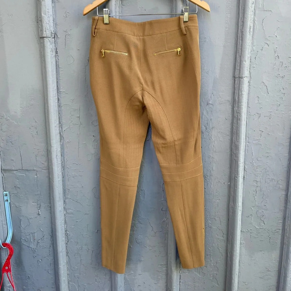 Moschino Khaki Wool Blend Riding  Trousers, size 6 - Picture 2 of 10